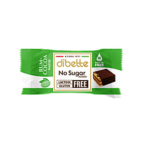 Napolitane fara gluten si fara zahar adaugat cu cacao si rom, Dibette 10g