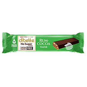 Napolitane fara gluten si fara zahar adaugat cu aroma de rom, Dibette 26g