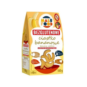 Biscuiti cu banane, fara gluten si fara zahar adaugat, Malu Food 100g