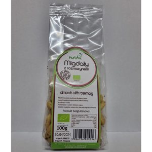 Migdale albite cu rozmarin bio fara gluten, Natu 100g