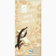 Ciocolata alba vegana bio cu vanilie Ichoc 80g