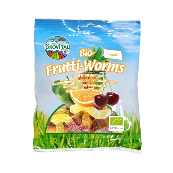 Jeleuri Bio Frutti-Worms Produs PKU fără gluten 100 g