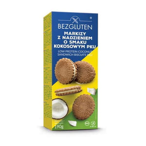Biscuiti Cu Crema De Cocos Fara Gluten PKU, BEZGLUTEN 210G