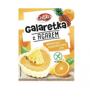 1+1-CADOU-Jeleu cu agar agar si aroma de ananas și portocală fara gluten, Celiko 45g
