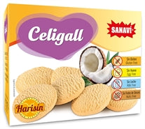 Celigall Biscuiti cu aroma de nuca de cocos fara gluten Harisin 150g