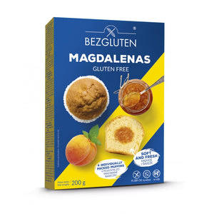 MAGDALENKI - CUPCAKE-URI FĂRĂ GLUTEN CU UMPLUTURĂ DE CAISE / 4 BUCĂȚI /